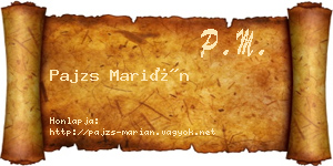 Pajzs Marián névjegykártya